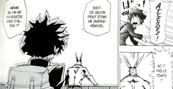 Isuku et All might dans My hero academia tome 1