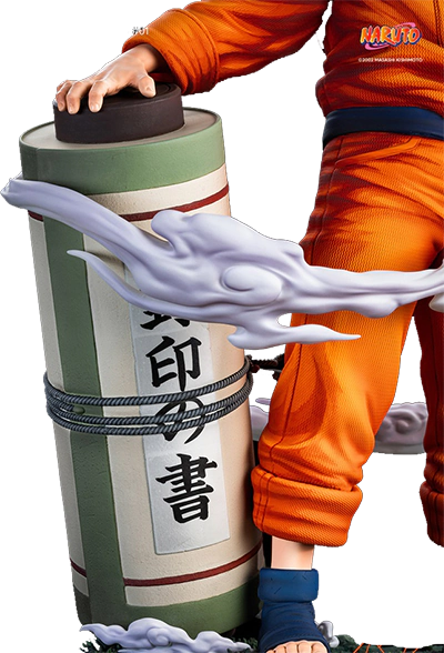 Détail parchemin figurine Naruto Tsume