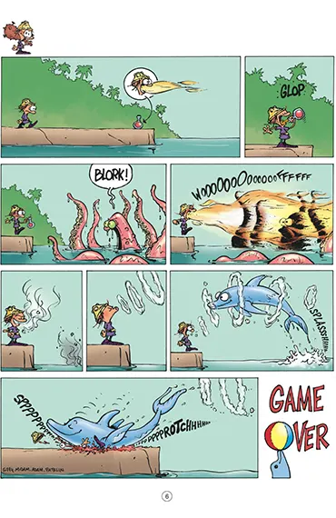 Game Over, planche muette du Petit Barbare, extrait 1