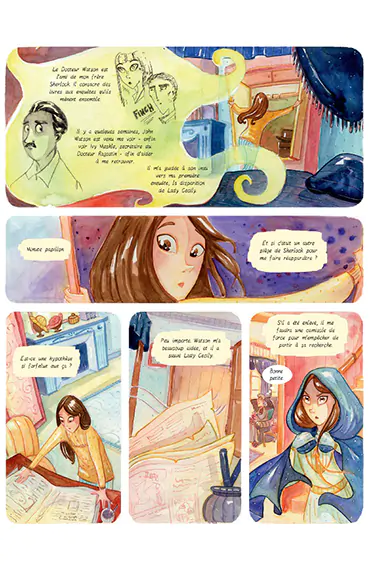 Scan extrait de Les enquêtes d'Enola Holmes tome 7, Abonnez-vous ! Découvrir un extrait de Les enquêtes d'Enola Holmes tome 7