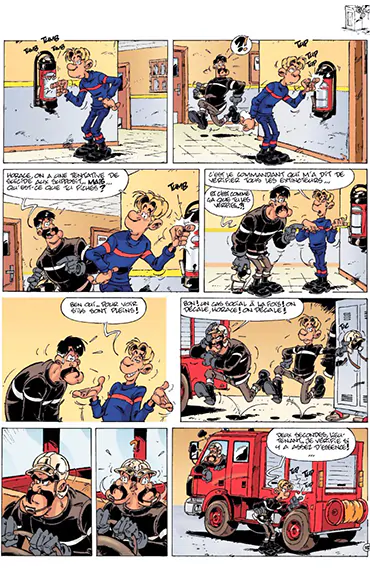 Scan extrait de Les pompiers tome 10, Abonnez-vous ! Découvrir un extrait de Les pompiers tome 10