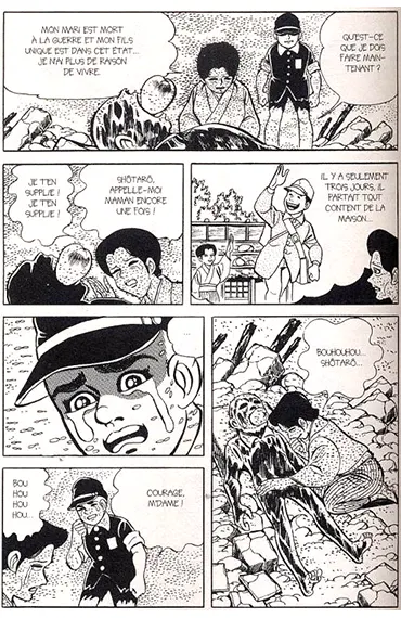 Gen aux pieds nus, troisième extrait montrant le trait de Nakazawa