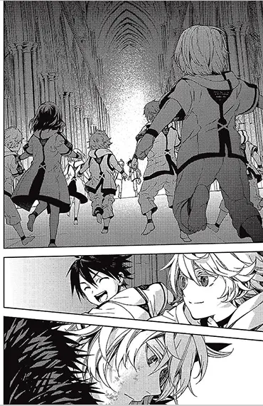 Seraph of the End · planche extraite du manga · dessin de Yamato Yamamoto