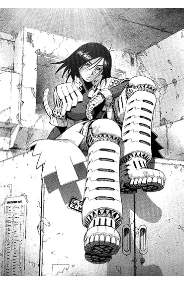 Extrait de planche du manga Gunnm Last Order