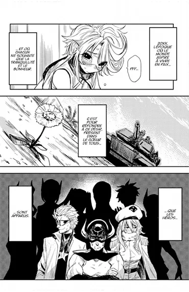 Planche du manga SHY : l'héroïne Teru Momijiyama en action