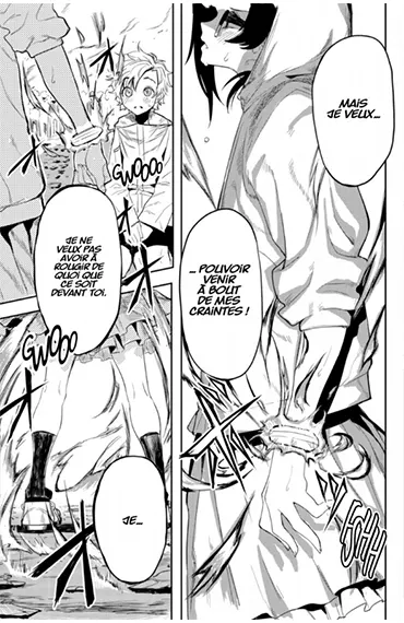 Planche du manga SHY : affrontement entre héros et antagonistes