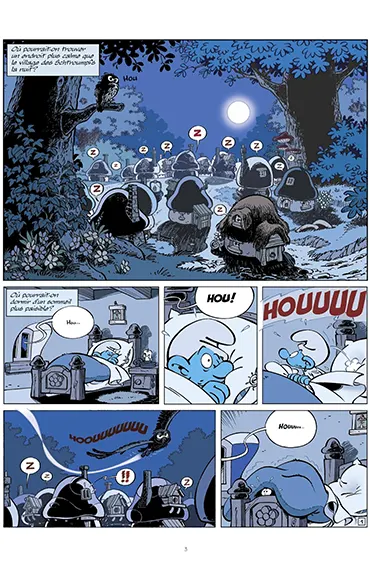 Extrait BD Les Schtroumpfs - le village de champignons