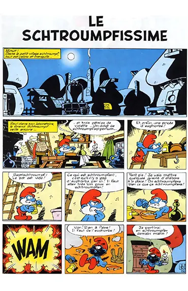 Extrait BD Les Schtroumpfs - Gargamel et Azraël